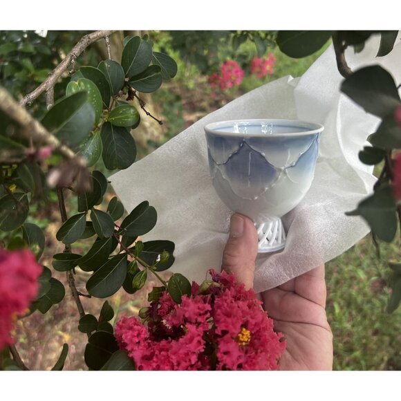 Japanese Kyusu Teapot & 5 Cups Set w/ Box – Hand-Painted Porcelain Floral – MINT - Picture 6 of 15